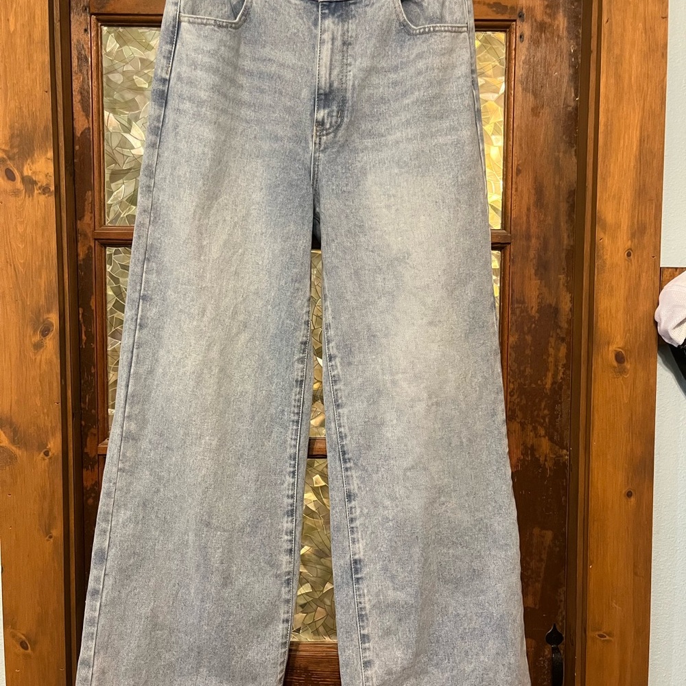 By Together Blue Flare Wide Leg Jeans